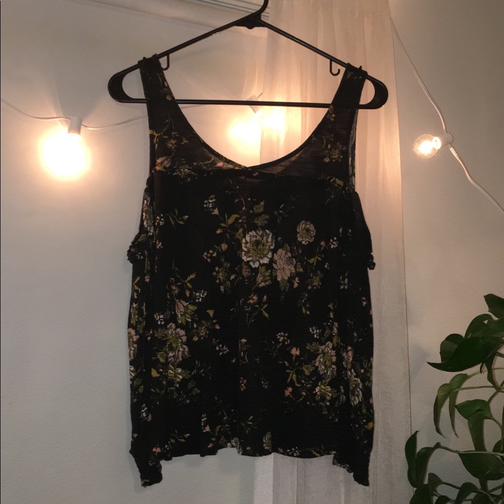 Floral Cold Shoulder Top